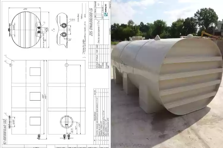 Резервуар для воды полипропиленовый эллипсный
